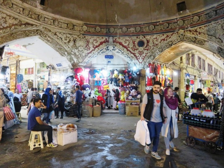Shopping at the Tehran grand bazaar, the oldest bazaar in Iran