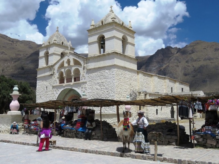 Church in Yanque. One of the stops on our Colca Canyon tour