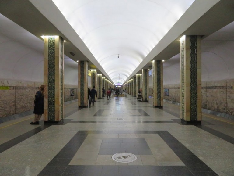 Oybek metro station in Tashkent Uzbekistan