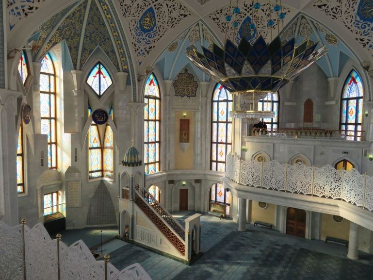 Interior of the Qul Sharif mosque in Kazan