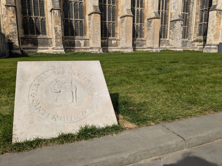 Canterbury Cathedral is the startingpoint of the Via Francigena to Rome
