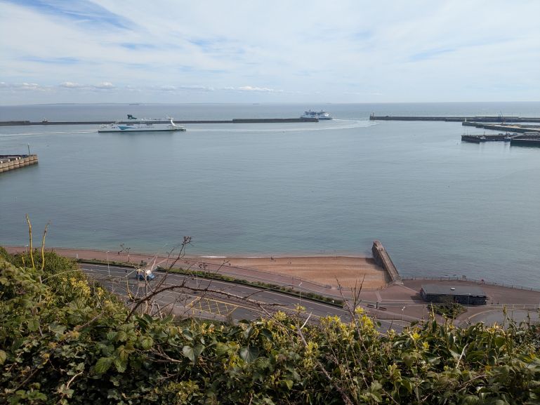 The Ferry from Dover to Calais where the Via Francigena continues in France